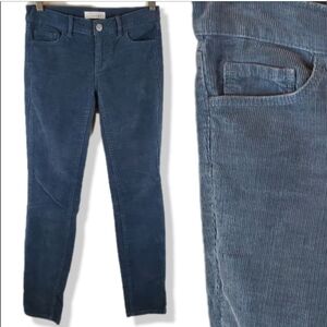 Ann Taylor LOFT Modern Skinny Corduroy Pants Size 25/0 Womens Blue Fine Wale